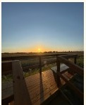 Udsigtsposten med solnedgang